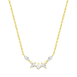Filigrane Ketten | Hey Happiness Fireworks Zirkonia Kette Vereter Sterlingsilber Gold