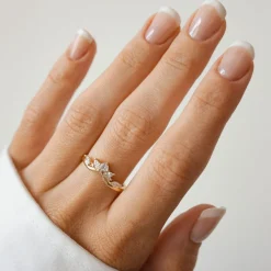 Schlichte Ringe | Hey Happiness Fireworks Zirkonia Ring Vergoldeter Sterlingsilber