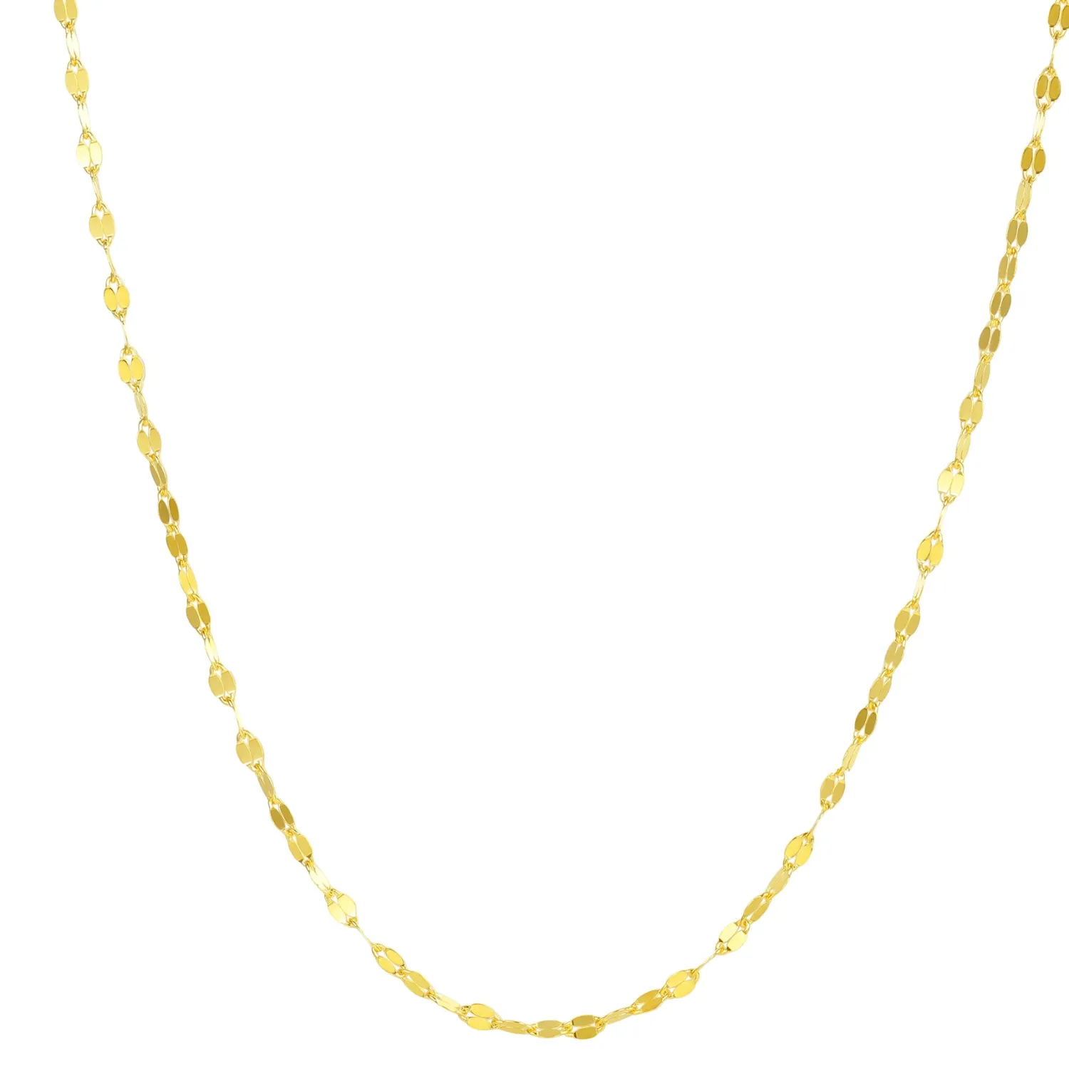Filigrane Ketten | Hey Happiness Flache Rolo Kette aus Sterlingsilber