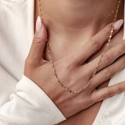 Filigrane Ketten | Hey Happiness Flache Rolo Kette aus Sterlingsilber
