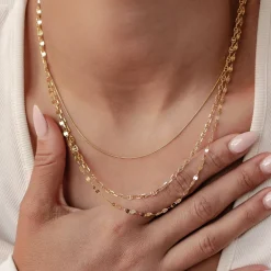 Filigrane Ketten | Hey Happiness Flache Rolo Kette aus Sterlingsilber