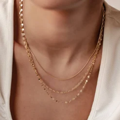 Filigrane Ketten | Hey Happiness Flache Rolo Kette aus Sterlingsilber