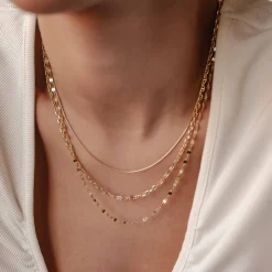 Filigrane Ketten | Hey Happiness Flache Rolo Kette aus Sterlingsilber