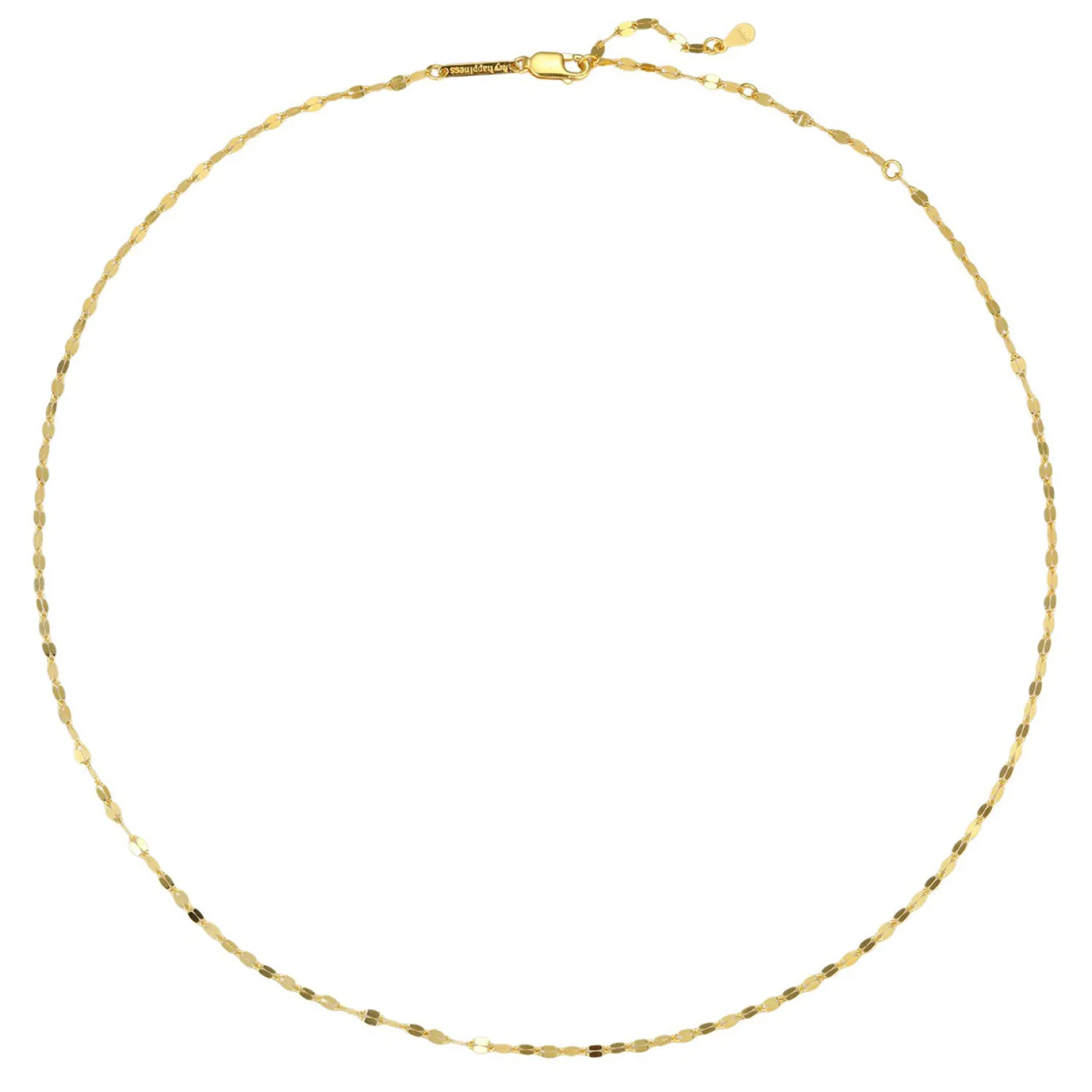 Filigrane Ketten | Hey Happiness Flache Rolo Kette aus Sterlingsilber