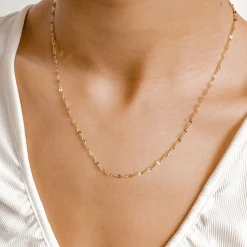Choker Ketten | Filigrane Ketten | Hey Happiness Flache Rolokette farbe Gold