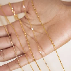 Choker Ketten | Filigrane Ketten | Hey Happiness Flache Rolokette farbe Gold