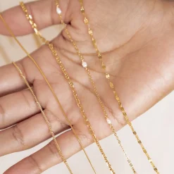 Choker Ketten | Filigrane Ketten | Hey Happiness Flache Rolokette farbe Gold