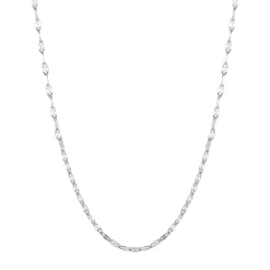 Filigrane Ketten | Hey Happiness Flache Rolokette Silberfarbe Silver