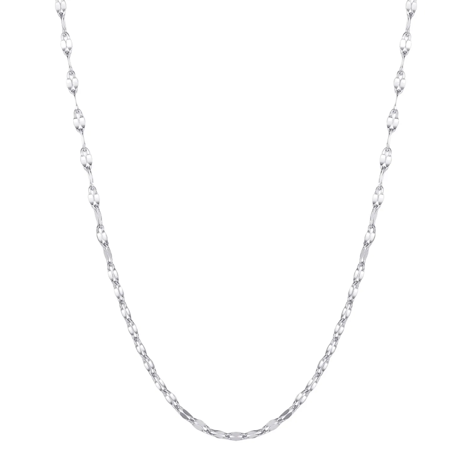 Filigrane Ketten | Hey Happiness Flache Rolokette Silberfarbe Silver