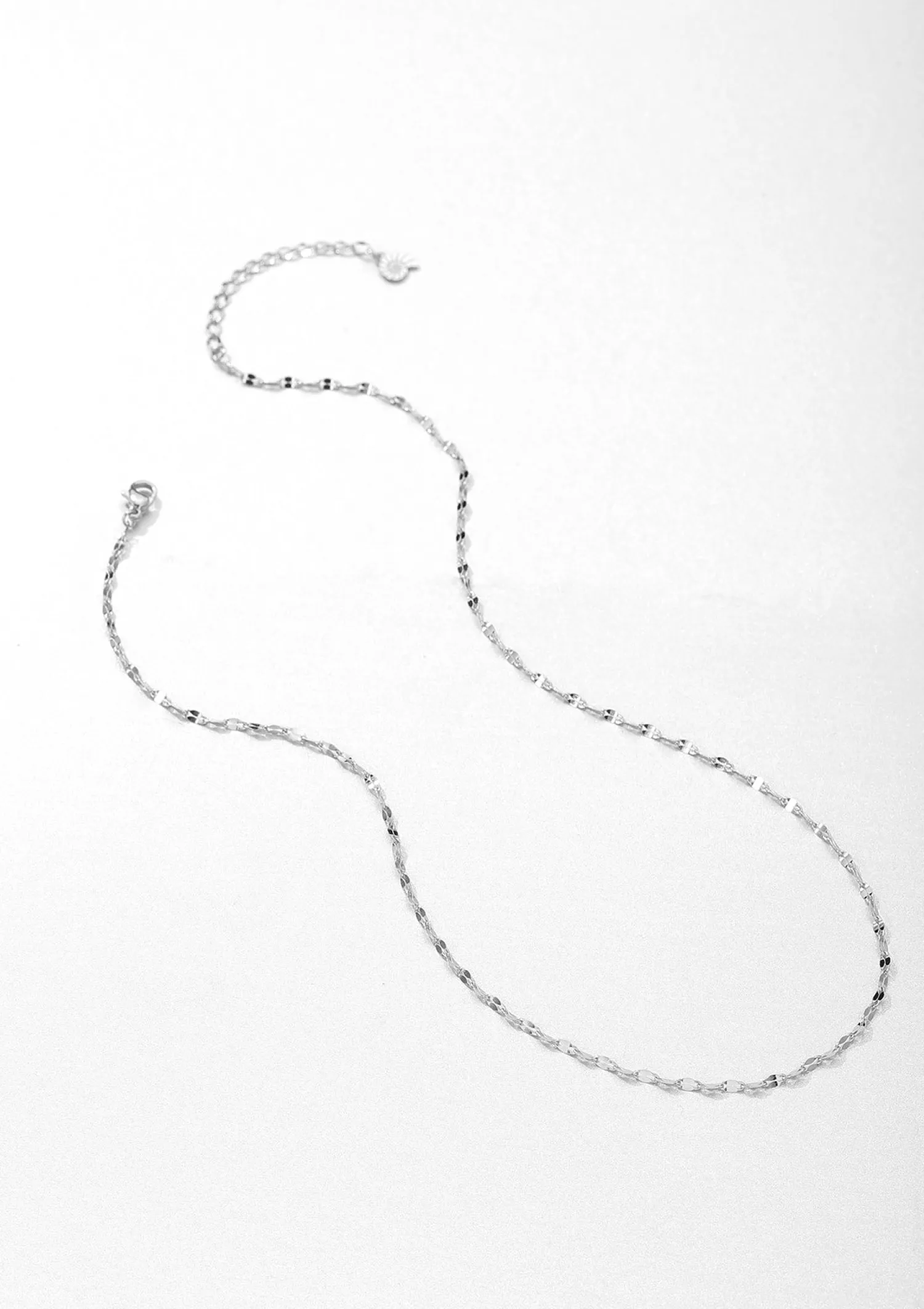 Filigrane Ketten | Hey Happiness Flache Rolokette Silberfarbe Silver