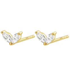 Ohrstecker | Hey Happiness Flourish Ohrringe 9K Gold