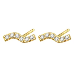 Ohrstecker | Hey Happiness Flow 585 Ohrstecker Gold