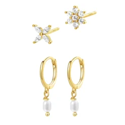 Earring Stack Sets | Hey Happiness Frühlingszeit Ohrringe Set Sterlingsilber in Gold