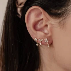 Earring Stack Sets | Creolen | Hey Happiness Frühlingszeit Ohrstecker Set aus Sterlingsilber