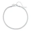 Fußkettchen | Hey Happiness Fußkette mit Schlangenkette-Design in Silber Silver