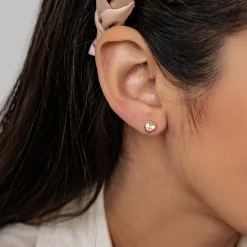Ohrstecker | Hey Happiness Funkelnde Herz Ohrstecker Sterlingsilber