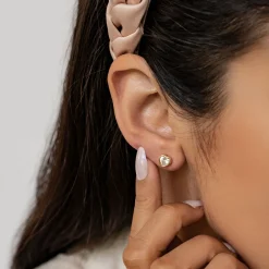 Ohrstecker | Hey Happiness Funkelnde Herz Ohrstecker Sterlingsilber