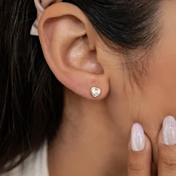 Ohrstecker | Hey Happiness Funkelnde Herz Ohrstecker Sterlingsilber