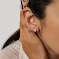 Ohrstecker | Hey Happiness Funkelnde Herz Ohrstecker Sterlingsilber