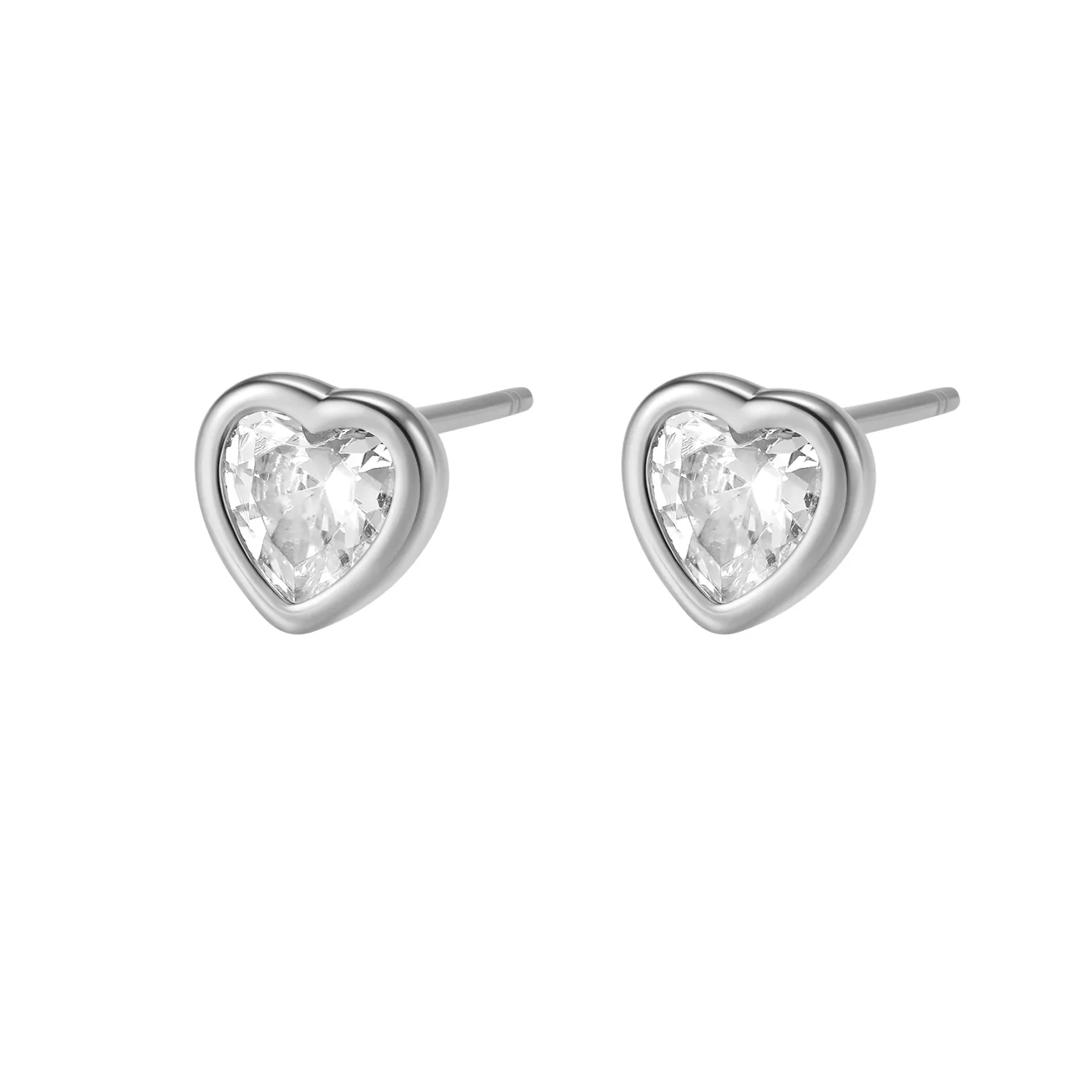 Ohrstecker | Hey Happiness Funkelnde Herz Ohrstecker Sterlingsilber