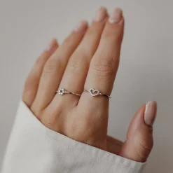 Schlichte Ringe | Hey Happiness Funkelnder Kreis Ring Sterlingsilber Silver
