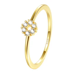 Schlichte Ringe | Hey Happiness Funkelnder Kreis Ring Vereter Sterlingsilber Gold