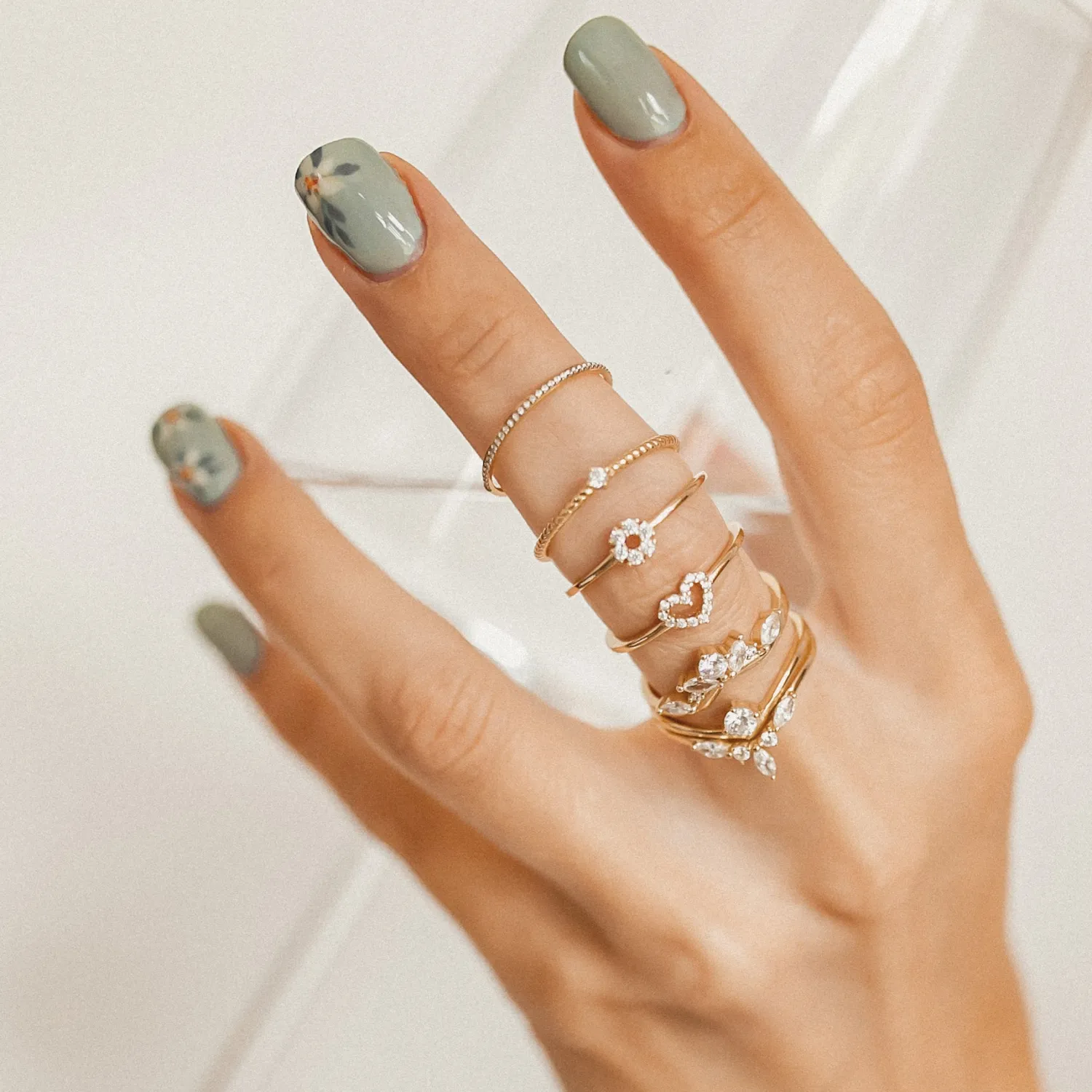 Schlichte Ringe | Hey Happiness Funkelnder Kreis Ring Vereter Sterlingsilber Gold