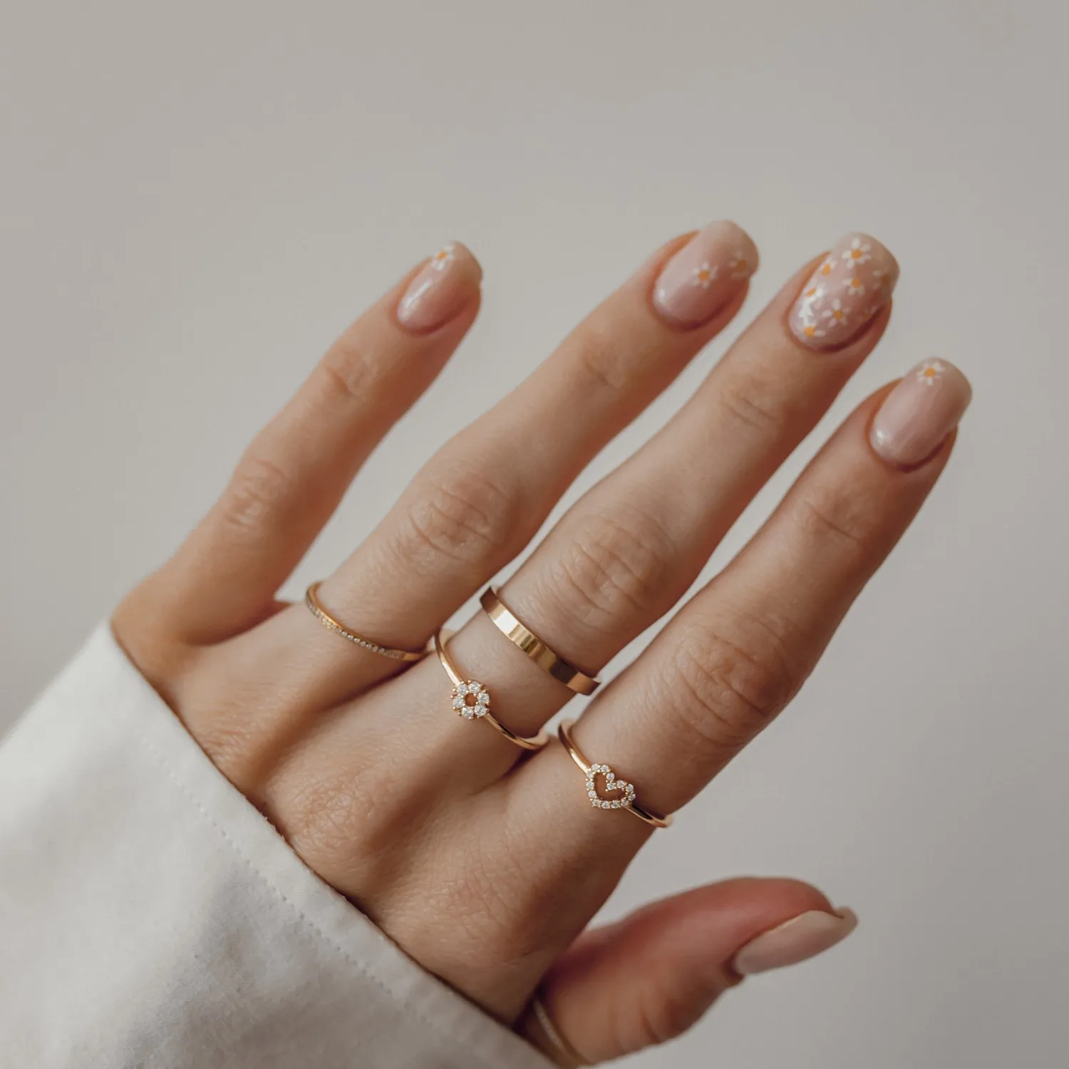 Schlichte Ringe | Hey Happiness Funkelnder Kreis Ring Vereter Sterlingsilber Gold
