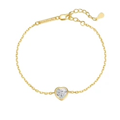 Charm Armbänder | Hey Happiness Funkelndes Herz Armband Sterlingsilber