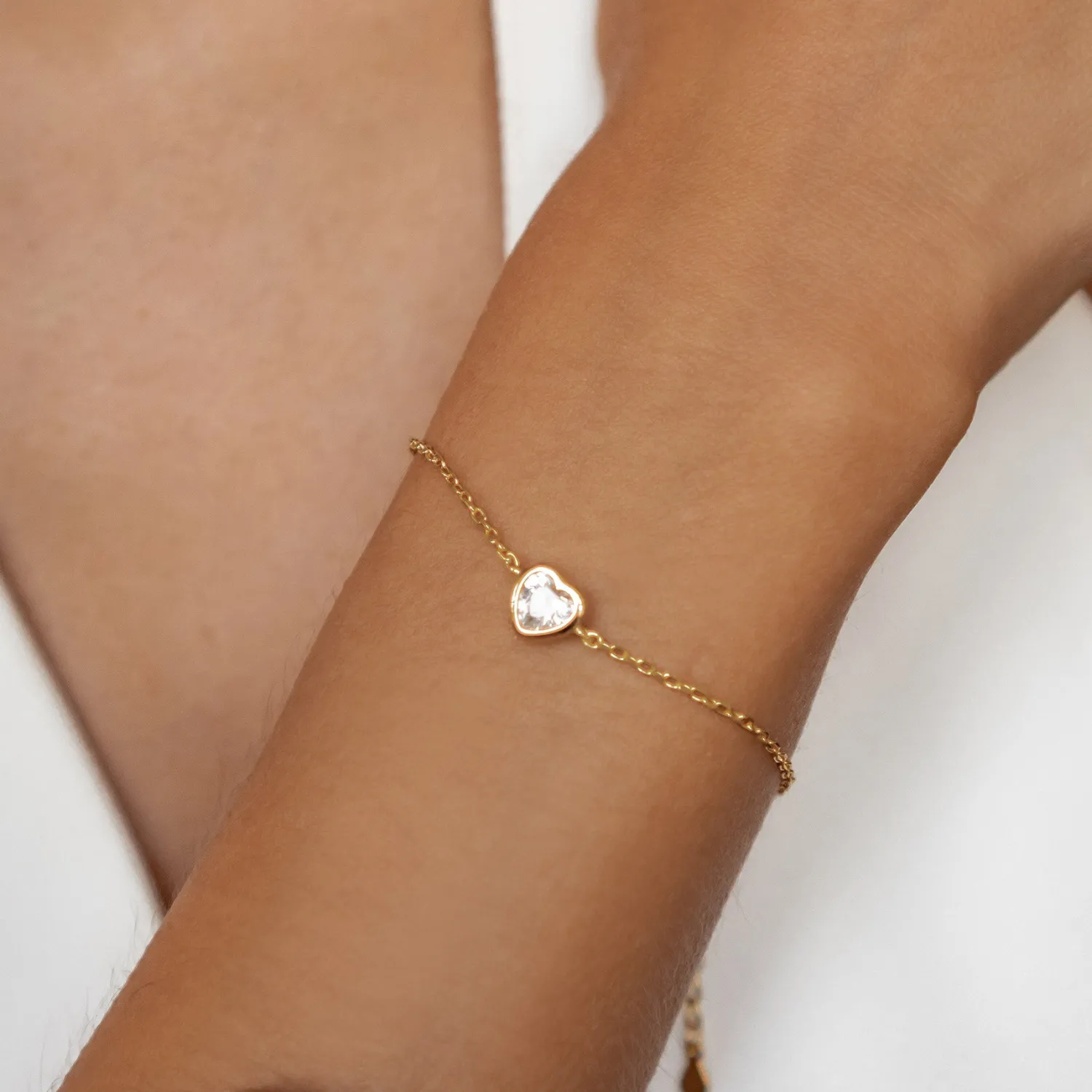 Charm Armbänder | Hey Happiness Funkelndes Herz Armband Sterlingsilber