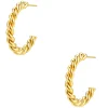 Creolen | Hey Happiness Gedrehte Creolen mit Twist in Gold