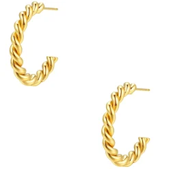 Creolen | Hey Happiness Gedrehte Creolen mit Twist in Gold
