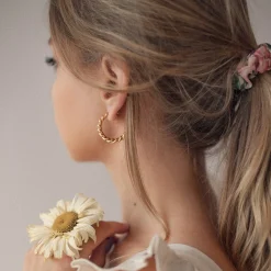 Creolen | Hey Happiness Gedrehte Creolen mit Twist in Gold