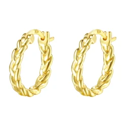 Creolen | Hey Happiness Geflochtene Creolen Sterlingsilber in Gold
