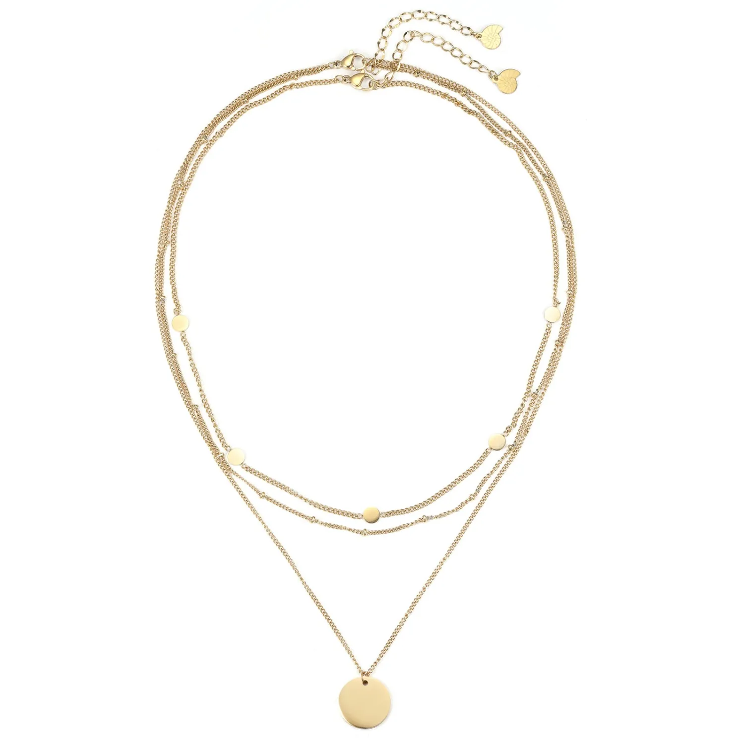 Necklace Sets | Hey Happiness Geo Plättchen Kette Set