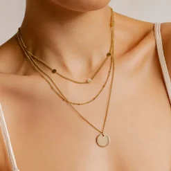 Necklace Sets | Hey Happiness Geo Plättchen Kette Set