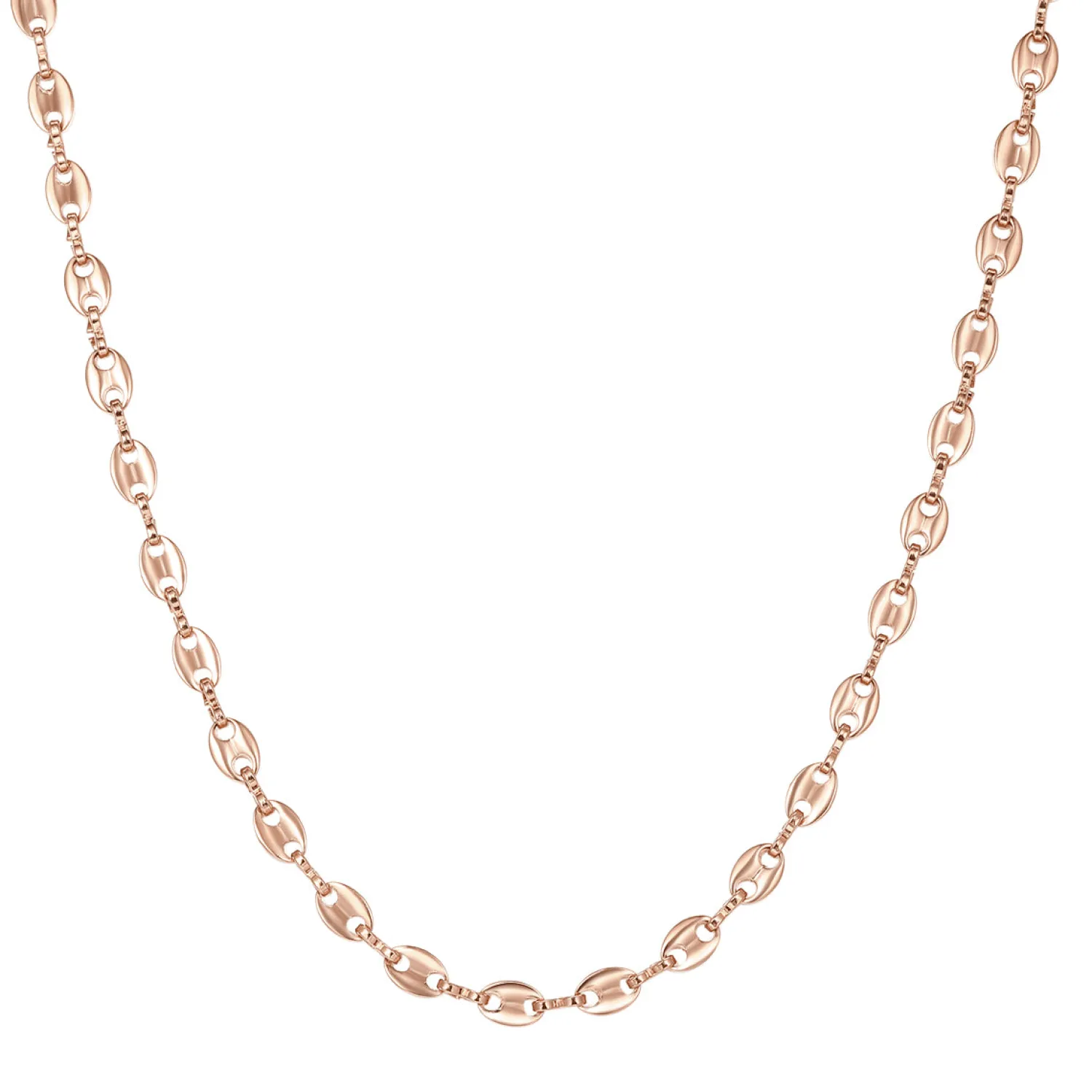 Choker Ketten | Filigrane Ketten | Hey Happiness Gepufft Link Mariner Kette in Rosegold Rose Gold