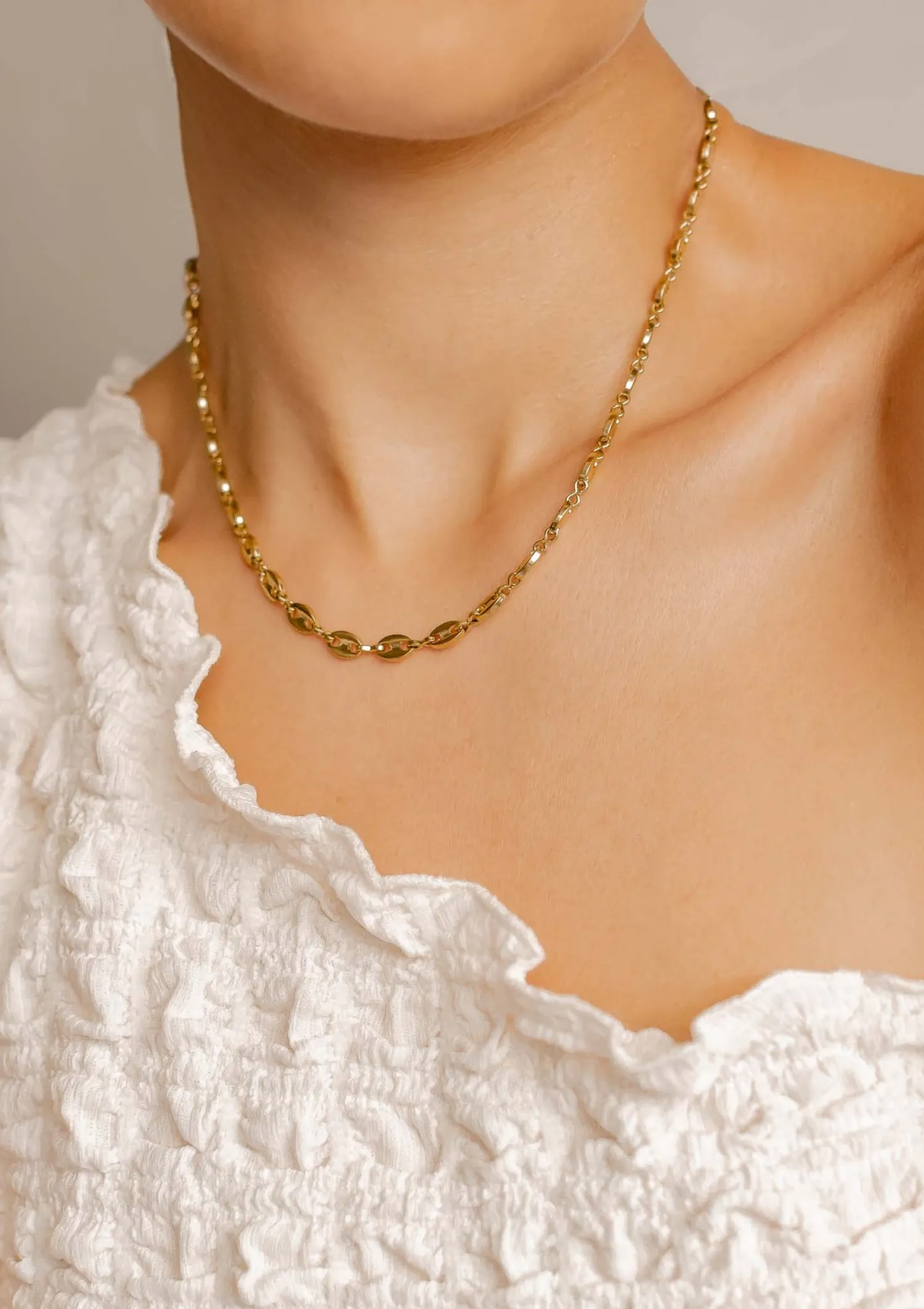 Filigrane Ketten | Hey Happiness Gepufft Link Mariner Kette in Gold
