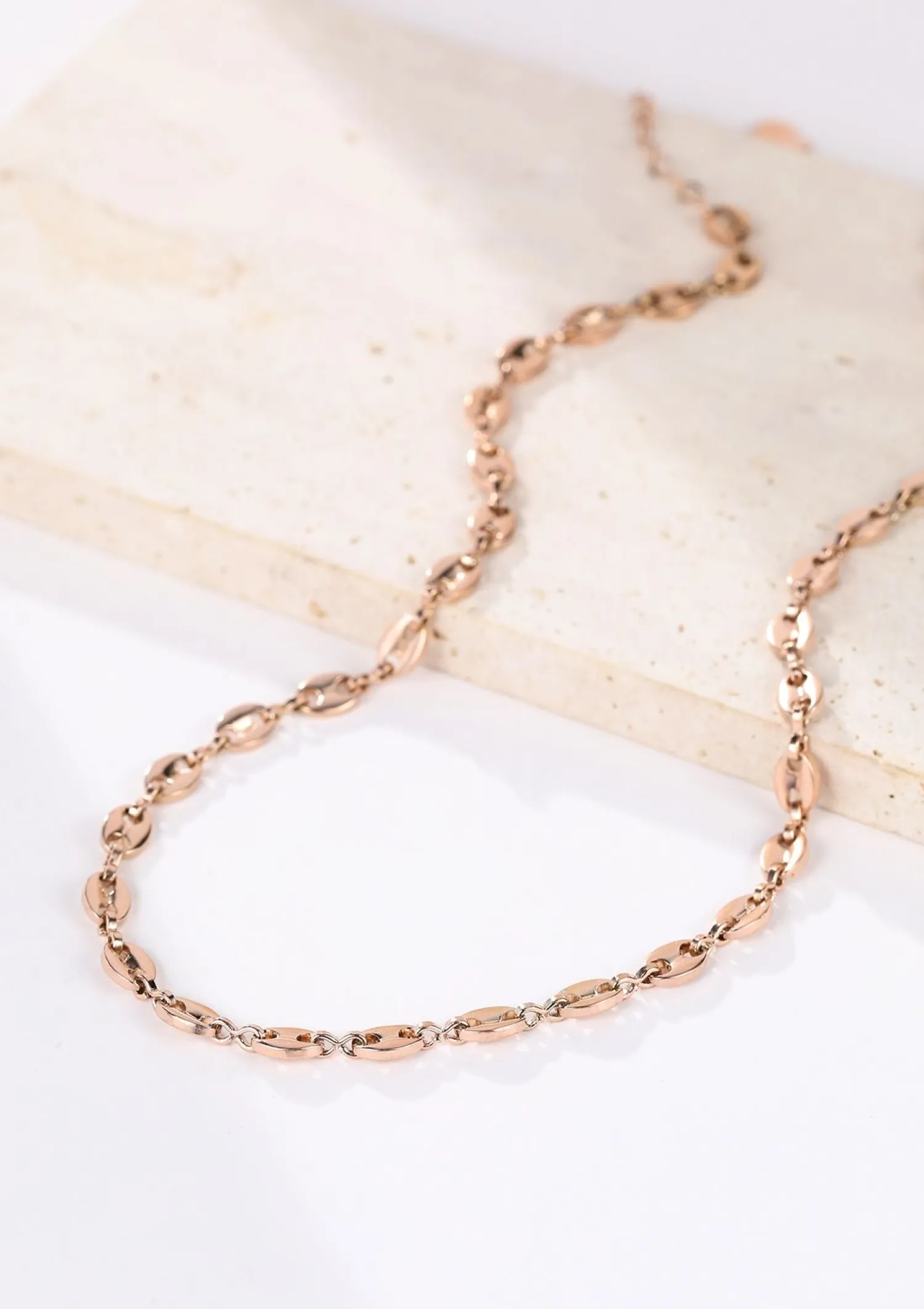 Choker Ketten | Filigrane Ketten | Hey Happiness Gepufft Link Mariner Kette in Rosegold Rose Gold