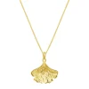 Filigrane Ketten | Hey Happiness Ginkgoblatt Kette Sterlingsilber in Gold