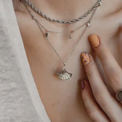 Filigrane Ketten | Hey Happiness Ginkgo-Blatt Kette Sterlingsilber Silver