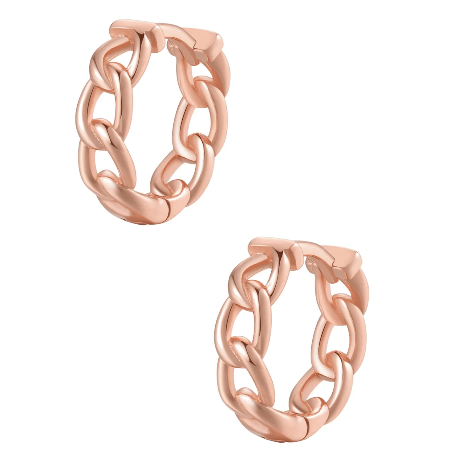 Huggie Ohrringe | Creolen | Hey Happiness Glieder-Creolen Huggies Sterlingsilber