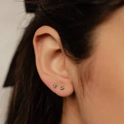 Ohrstecker | Hey Happiness Glint Triad Ohrstecker 14K Gold