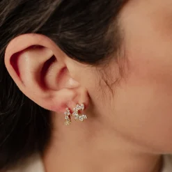 Earring Stack Sets | Hey Happiness Glitter Duo Ohrringe Set aus Sterlingsilber