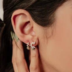 Earring Stack Sets | Hey Happiness Glitter Duo Ohrringe Set aus Sterlingsilber