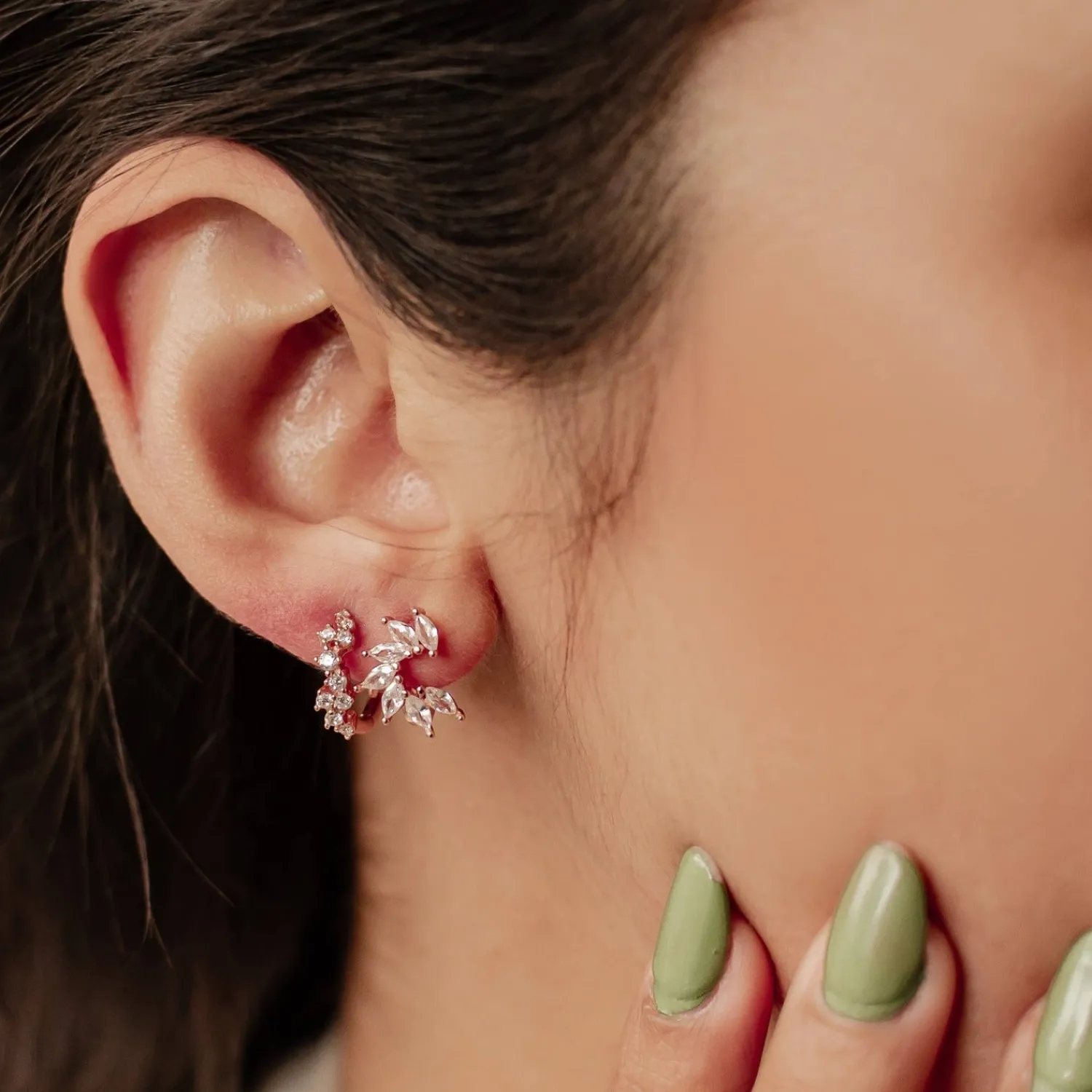 Earring Stack Sets | Hey Happiness Glitter Duo Ohrringe Set aus Sterlingsilber