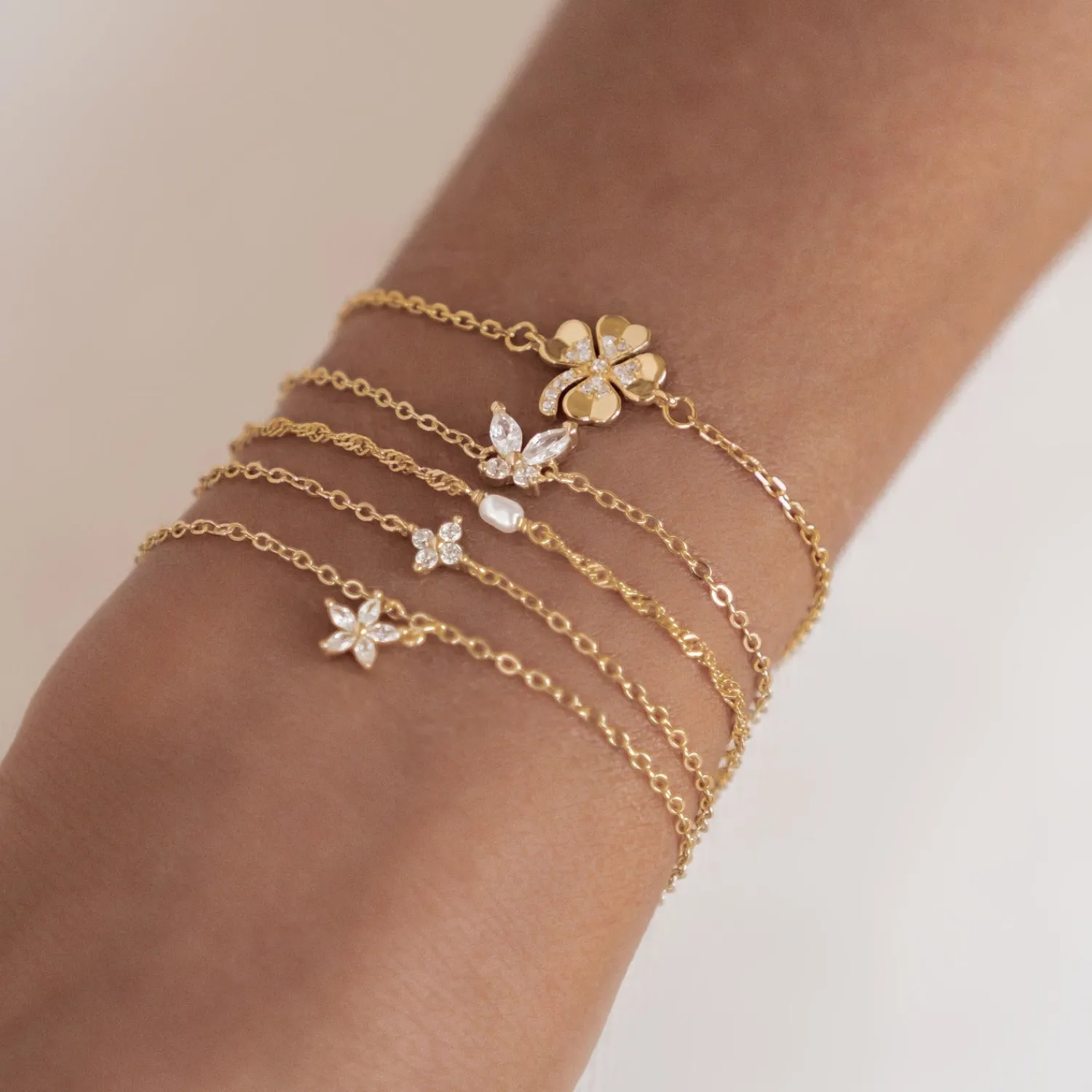 Charm Armbänder | Hey Happiness Gänseblümchen Armband Sterlingsilber