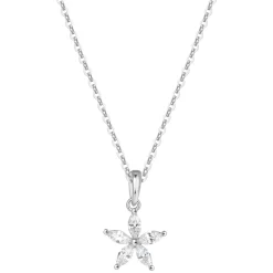 Filigrane Ketten | Hey Happiness Gänseblümchen Kette mit Schmucksteinen Sterlingsilber Silver