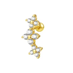Piercings | Ohrstecker | Hey Happiness Gänseblümchen Ohrpiercing Sterlingsilber