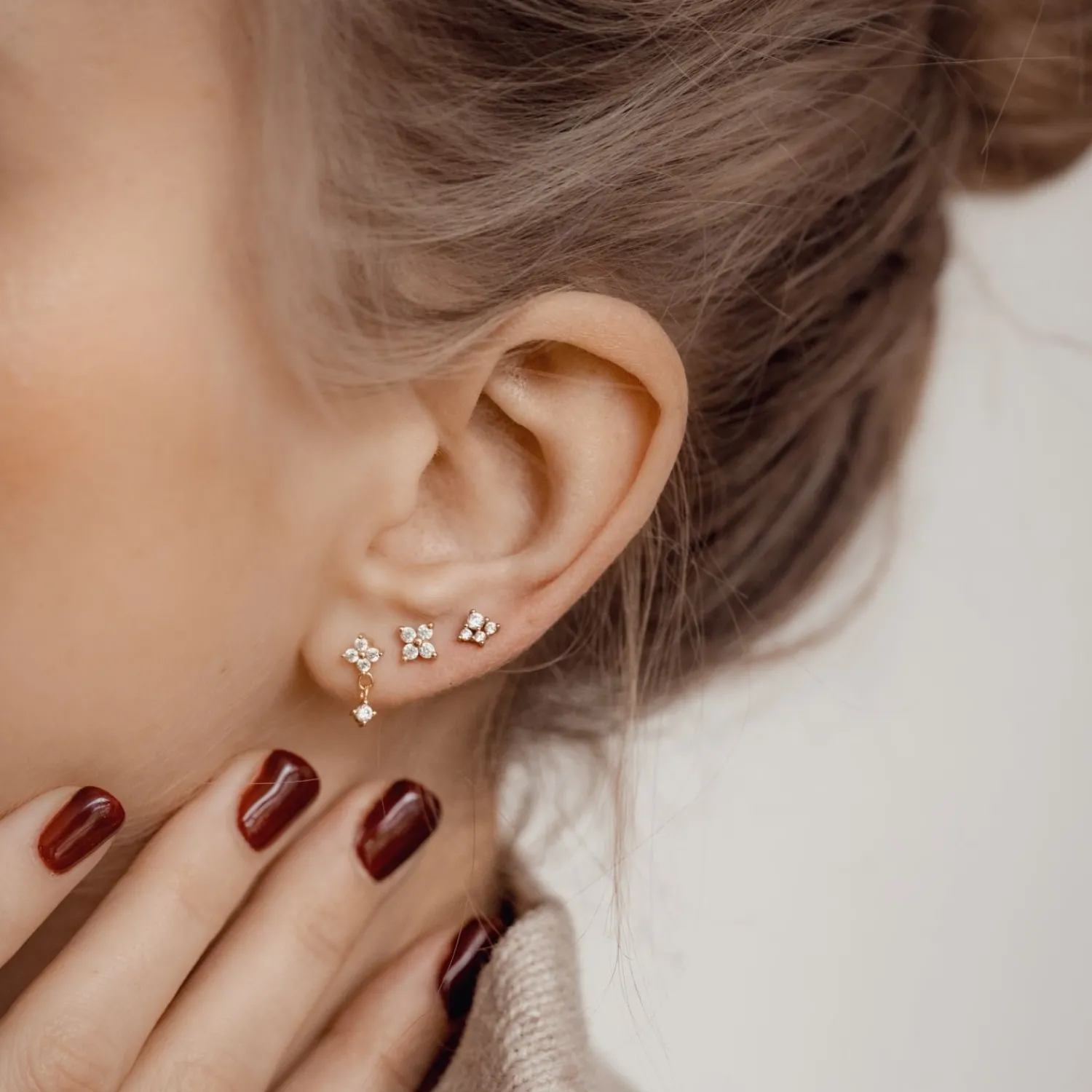 Earring Stack Sets | Ohrstecker | Hey Happiness Gänseblümchen Ohrringe Set Sterlingsilber